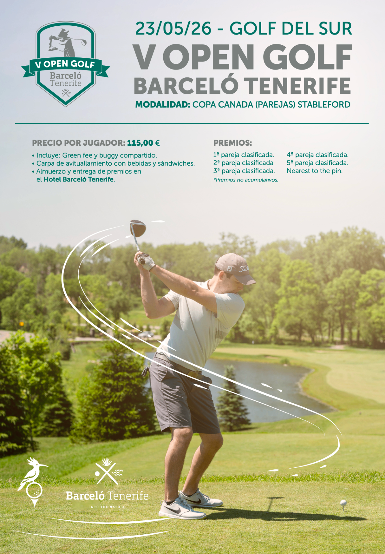 V Open Golf Barceló Tenerife 2026 — Official Poster