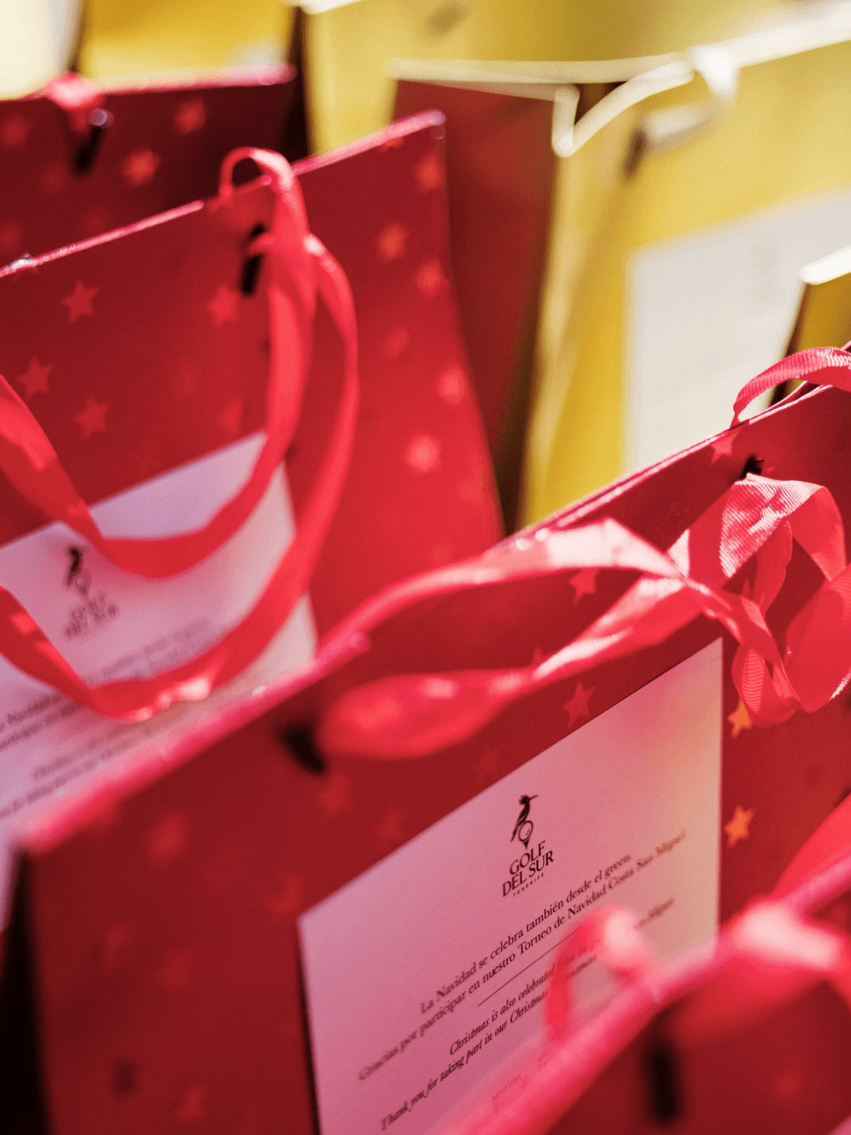 Golf del Sur Christmas tournament gift bags