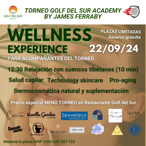 Oferta para acompañantes al Torneo Golf del Sur Academy